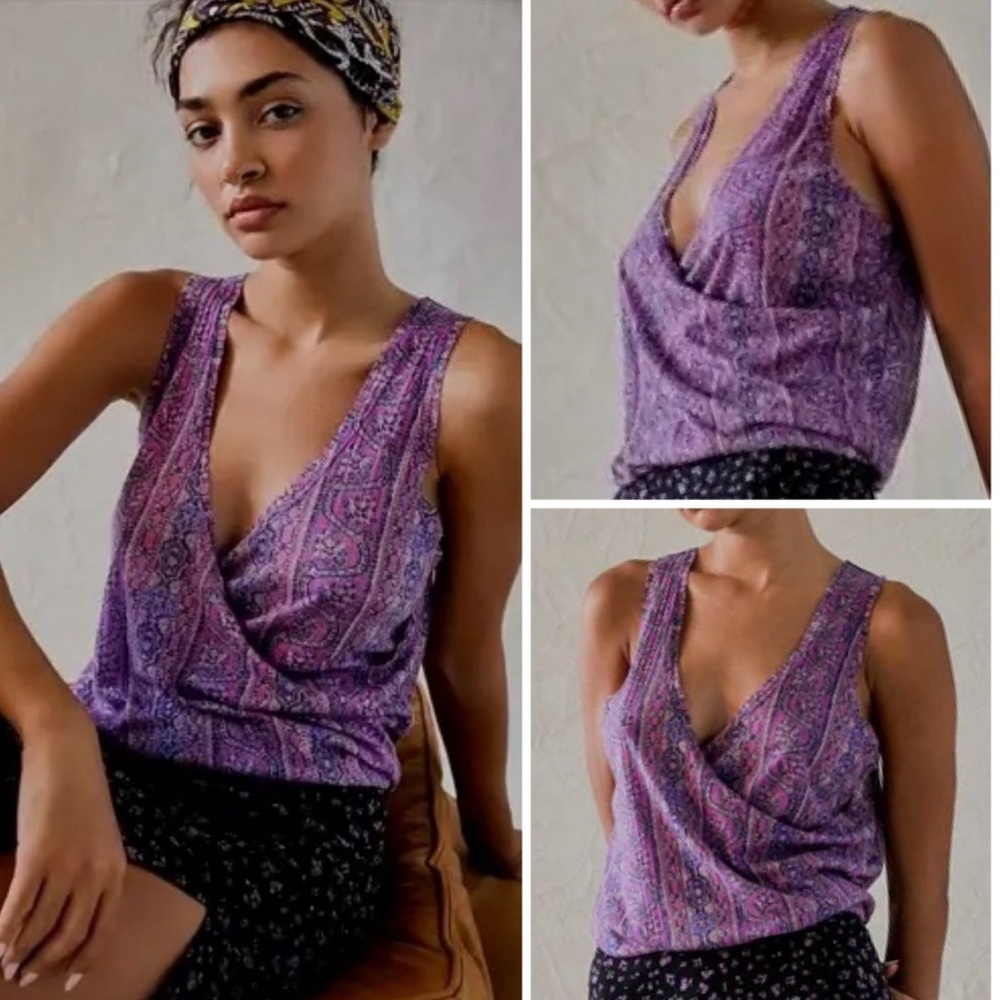 Free People Your Twisted Tank NWT Retail $68 in Summer Bloom Size: Medium
